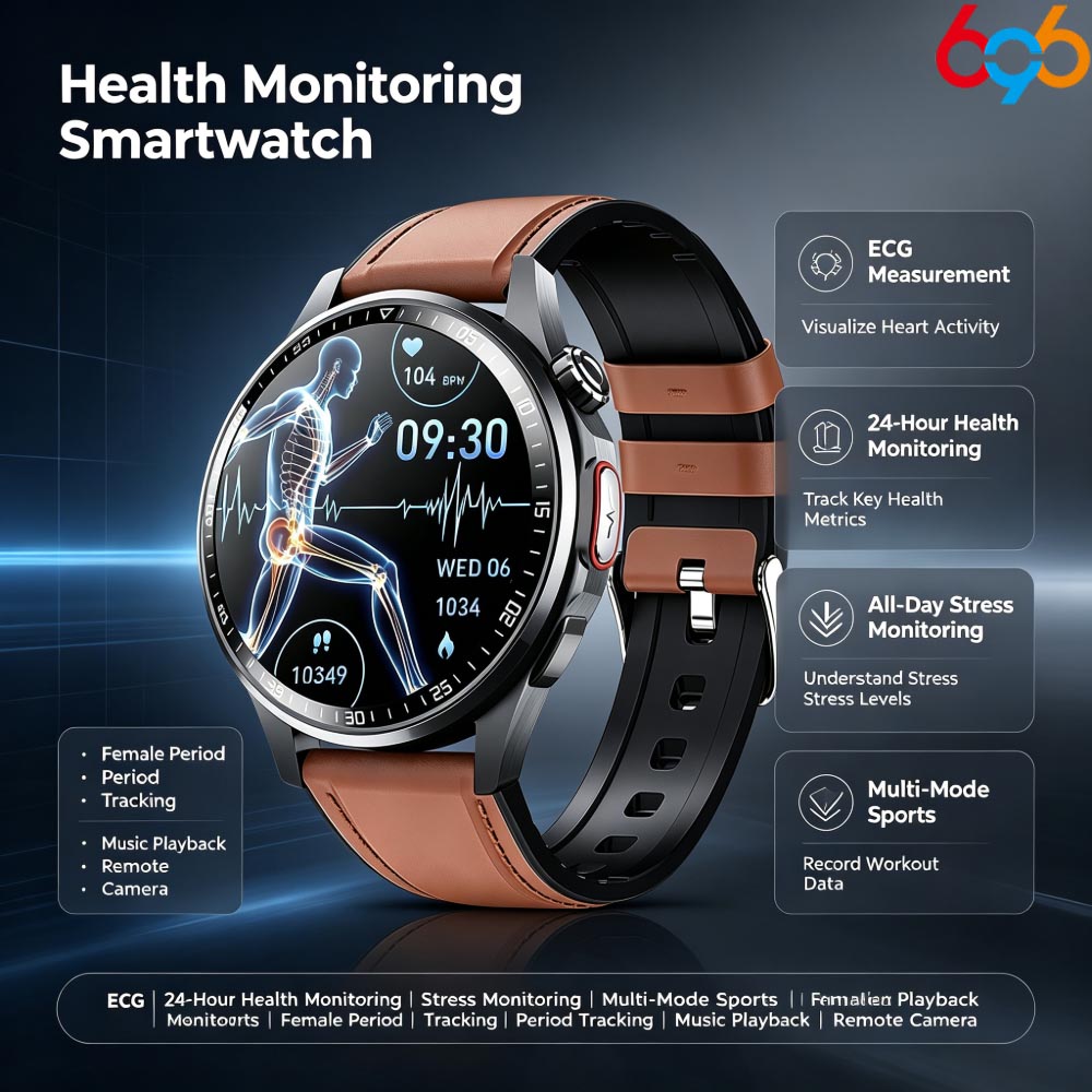Fall Detection Watch - Men & Women Smartwatch Ultra HD