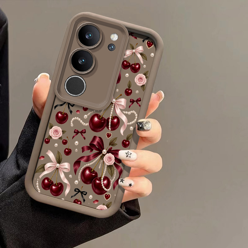 Vivo X200 - Cartoon Cherry Bow Pattern Phone Case