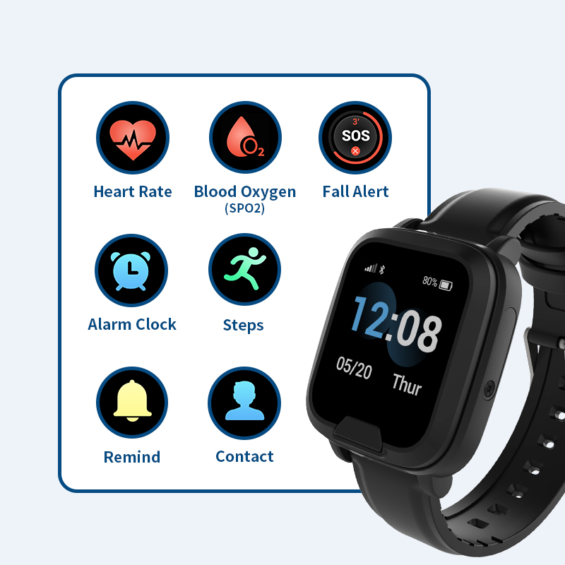 Seniors Smartwatch with GPS Fa - Fall Detection Watch 评论和价格