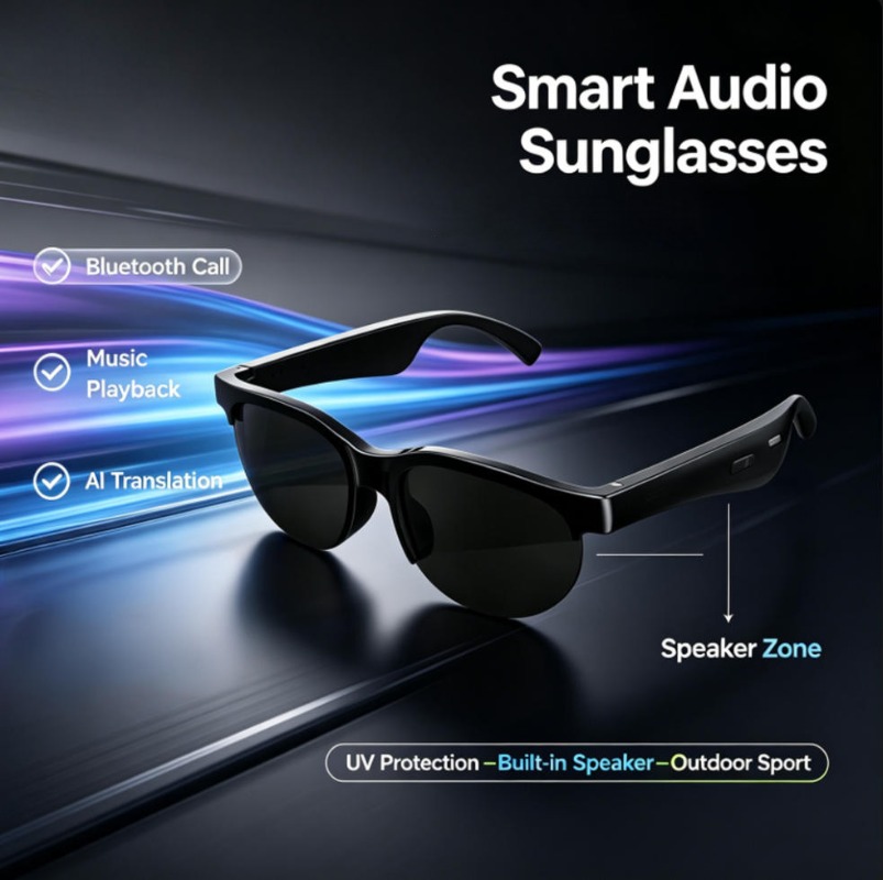 Smart Audio Sunglasses Bluetoo - Smart Glasses Lens 评论和价格