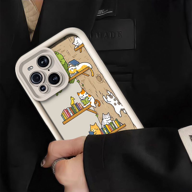 Cartoon Animal Cat Phone Case  - Oppo Find X8 评论和价格