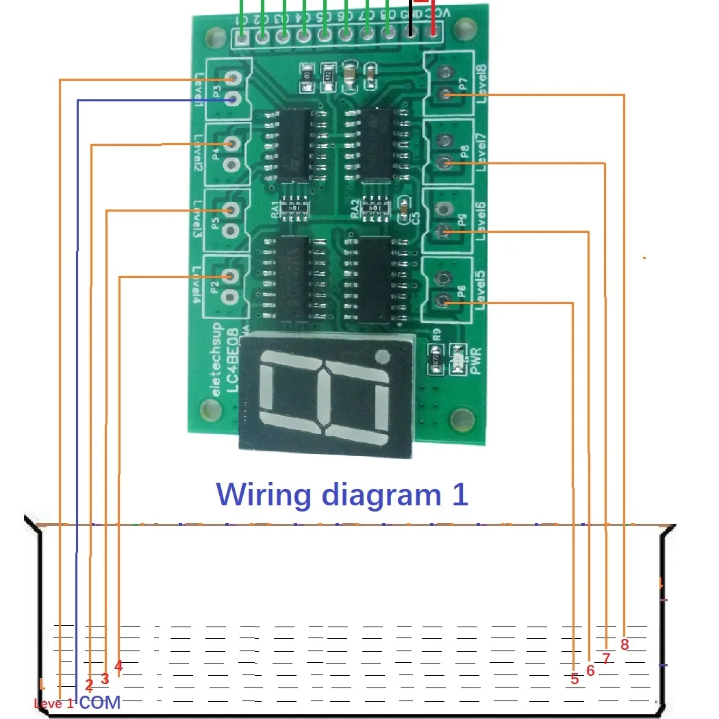 8CH Water Level Digital Tube D - Hydration Sensor Skin 评论和价格